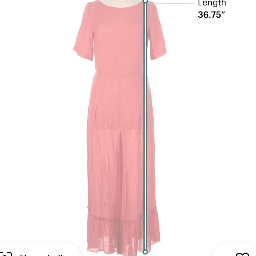 Traffic People Pink Red Wide Leg Short Sleeve Ruffle Ankle Jumpsuit M - Picture 5 of 6